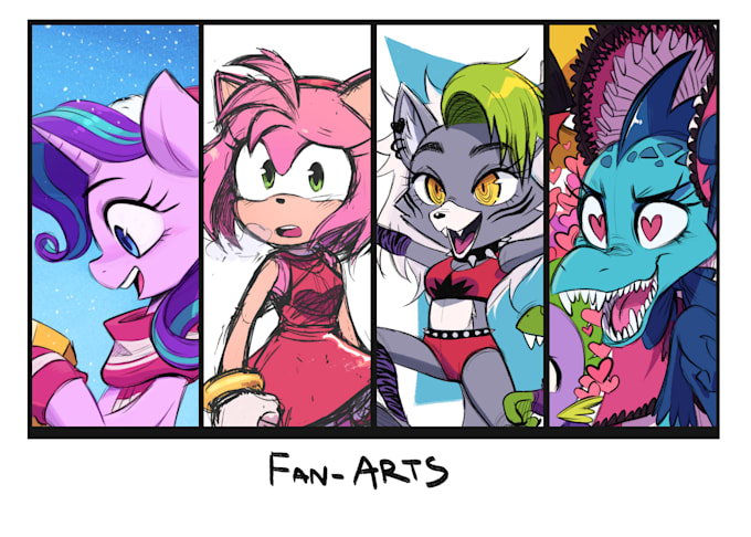 draw pony and furry characters