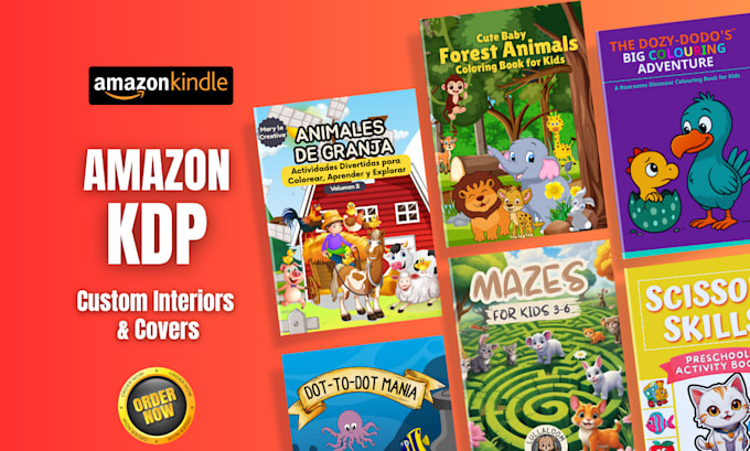 design kdp low content book interior and cover for amazon kdp