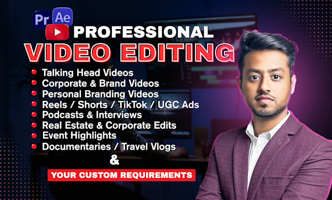edit pro videos for youtube, personal branding, and social media