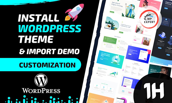install wordpress setup wordpress theme customization in 1h