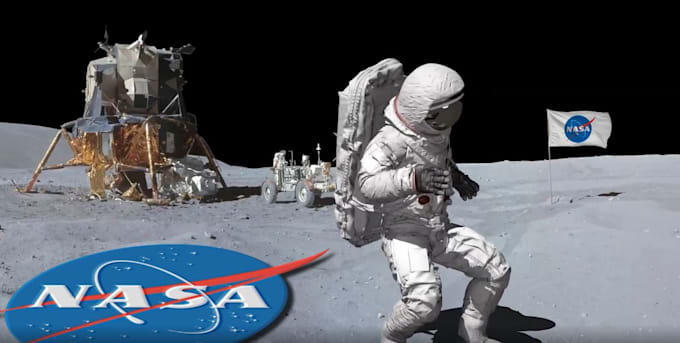create astronaut logo reveal animation