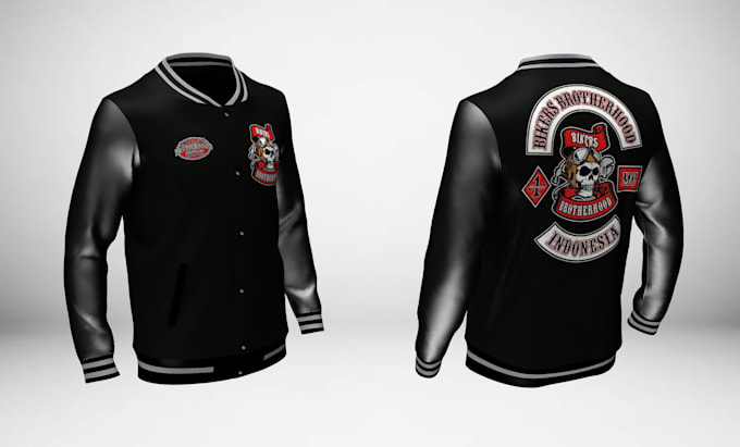 create 3d varsity jacket rotation mockup