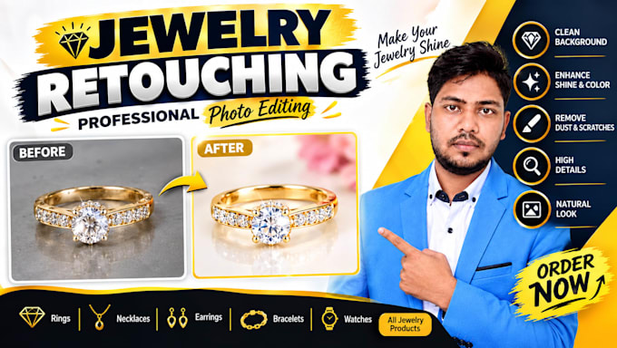 do jewelry retouch and color correction