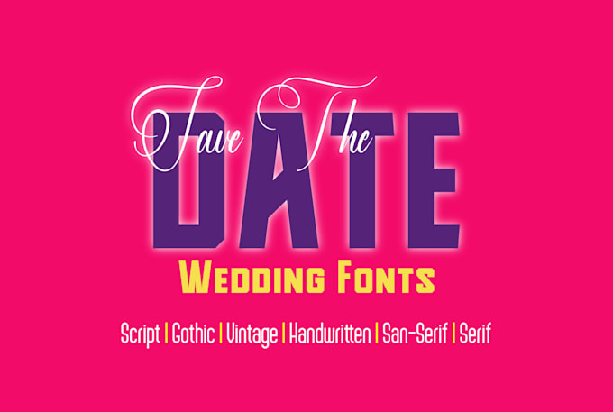 design a custom wedding font or font duo