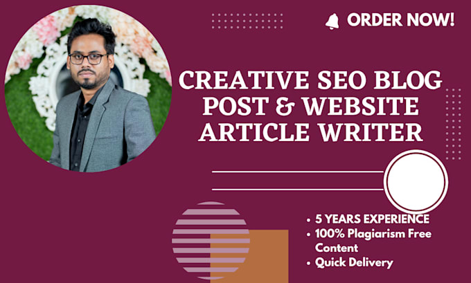 write SEO blog posts and articles for your website