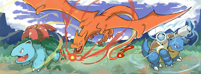 draw pokemon or fakemon doing anything