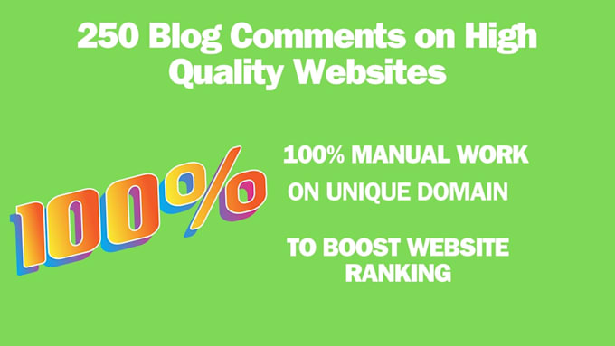 do 100 blog comments on high da sites for link building