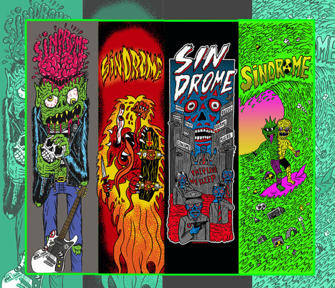 Create crazy cartoon graphics, skate, punk, horror, low brow by Pakoramirez  | Fiverr