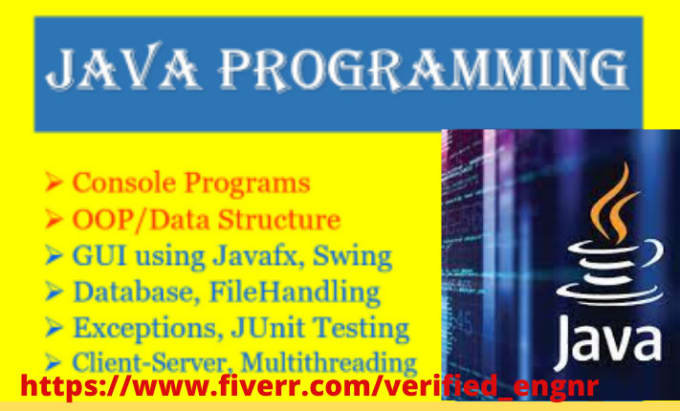 Do Java Java Swing Console Javafx Programming Gui Tasks By Verified 9210