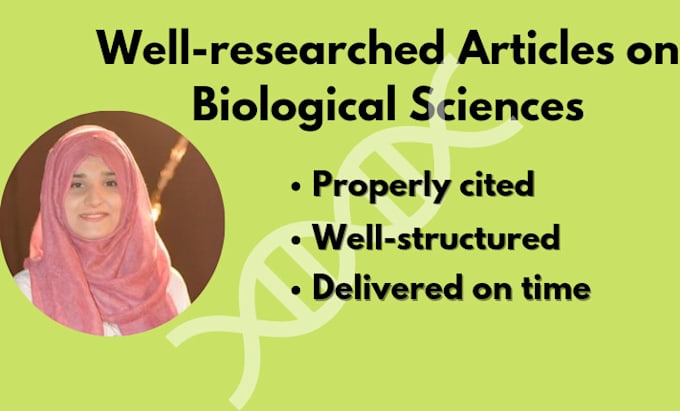 write well researched articles on biotechnology