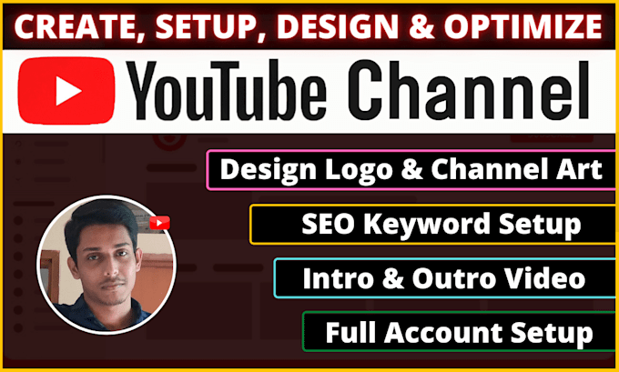create youtube channel with setup and complete SEO