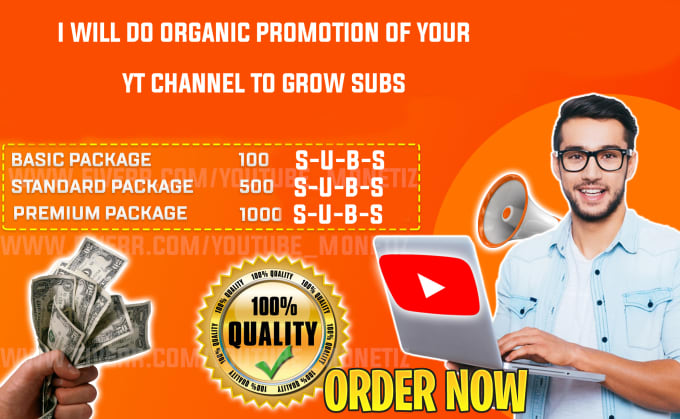 Hire a freelancer to do organic promotion of your youtube channel to grow subs
