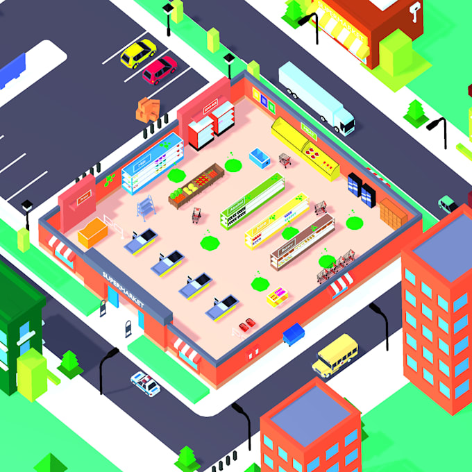 create low poly 3d environments for games, unity and more