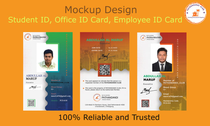 Design id card in 24 hrs by Almarufdesigner | Fiverr