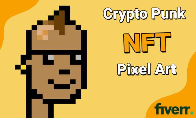 Create a custom crypto punk pixel art nft sellable design