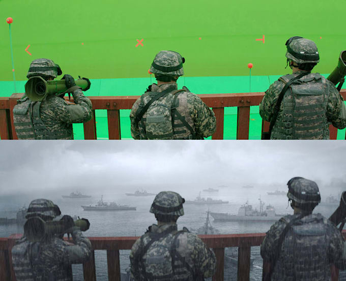 do vfx compositing, green screen and cgi