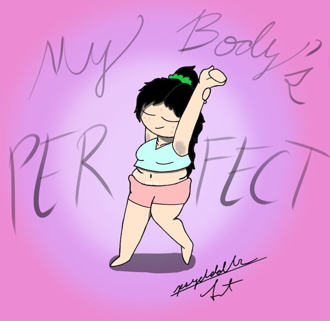 create self portrait body positivity cartoons