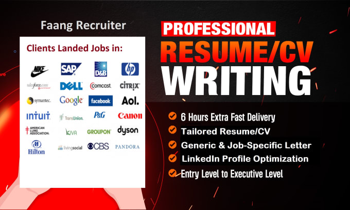 build professional ats resume writing and linkedin, IT, sales, tech, engineering