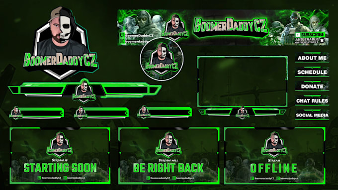 design amazing twitch overlay your stream with gaming logo based on your photo