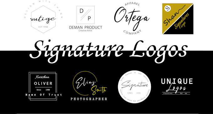 design signature, watermark and photography logo