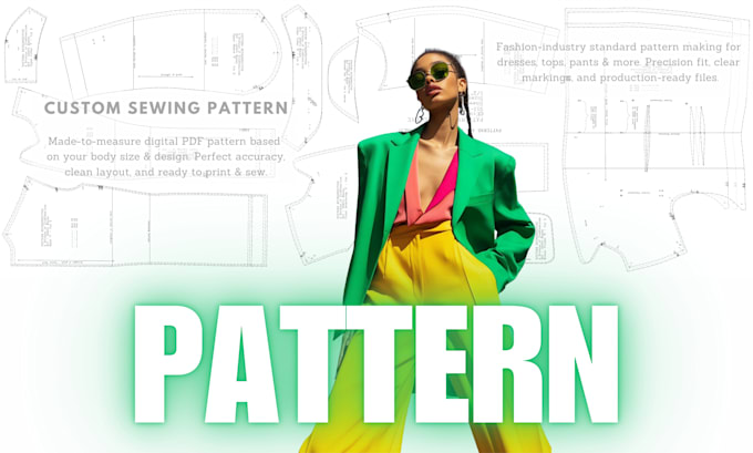 create custom digital sewing pattern PDF in 24 hours
