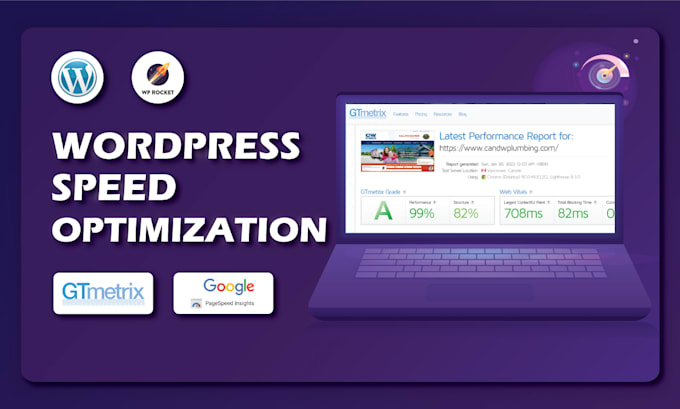 increase your website loading speed at google page speed and gtmetrix