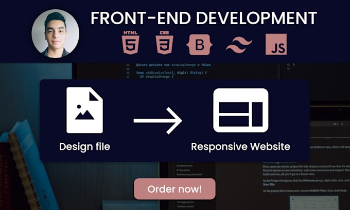 Do front end web development, html css bootstrap js and more by ...
