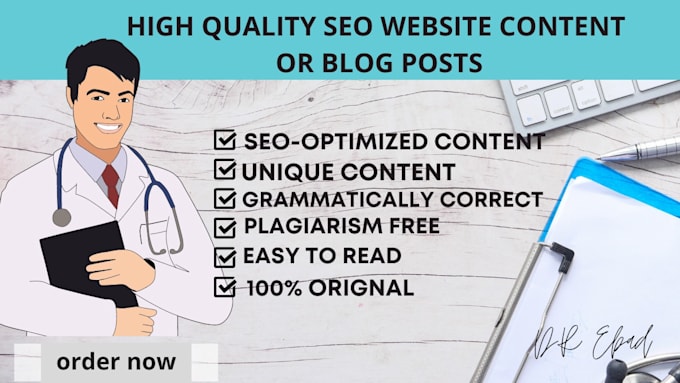 write high quality SEO website content or blog posts