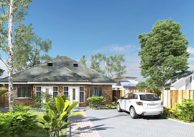 design interior, exterior, and landscape with realistic renders