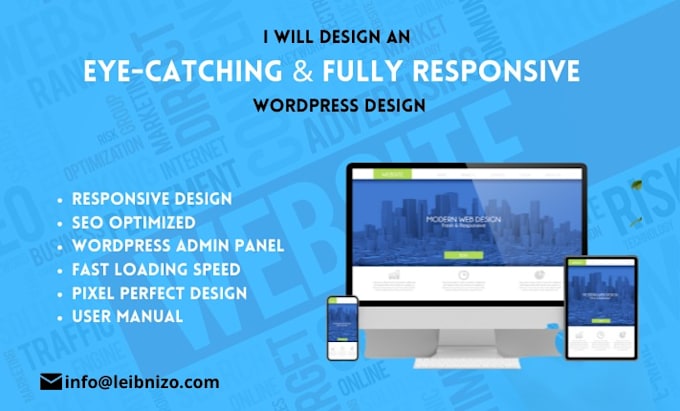 Build modern and responsive wordpress website design by Winsim | Fiverr