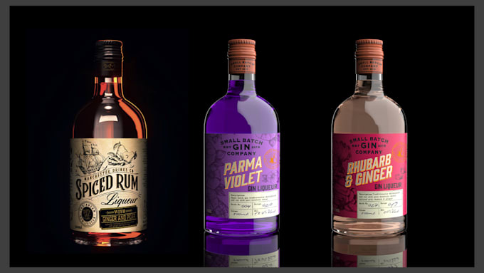make a 3d realistic bottle model