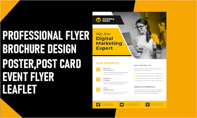 design custom, digital and corporate flyers, leaflets, posters, and brochures