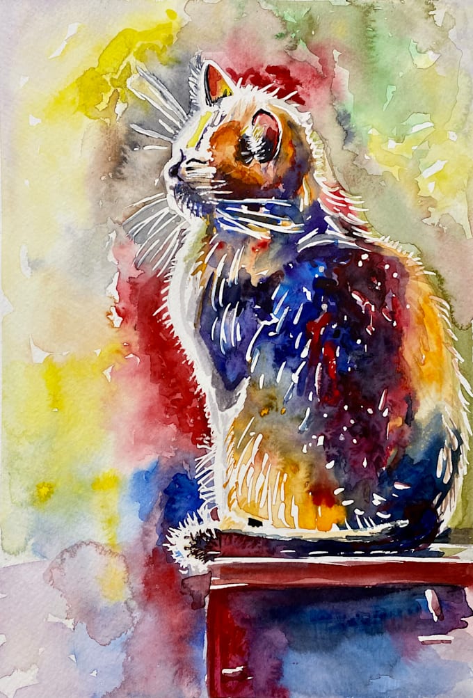 Watercolor animal drawing illustration by Crearthitect | Fiverr