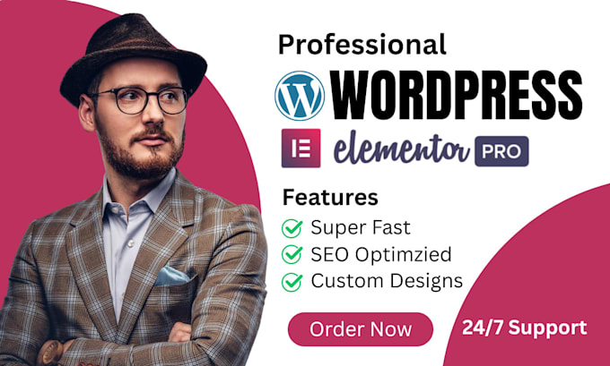 build wordpress website with elementor pro, redesign website