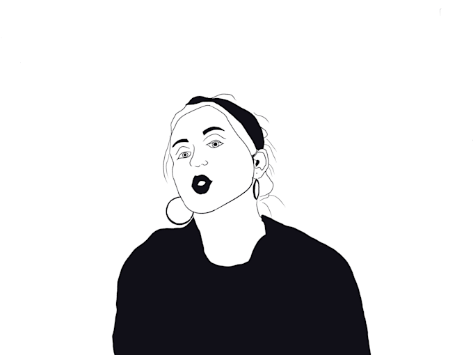 Create black and white outlined art of anything for 3 pounds by