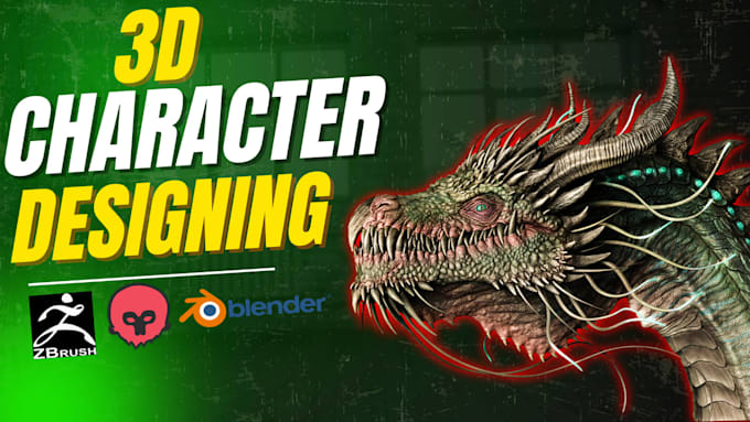 create 3d characters for games, animation and film