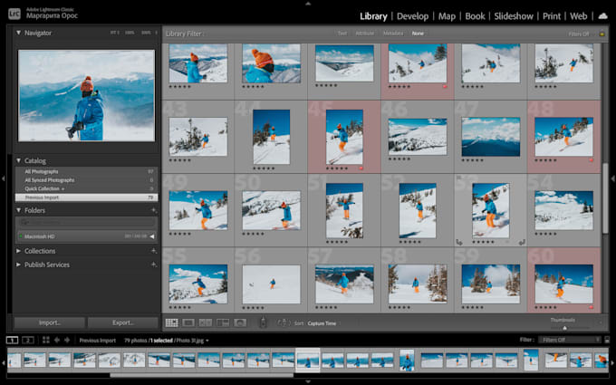 editing photo in lightroom