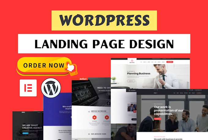 create wordpress landing page design and elementor pro website landing page