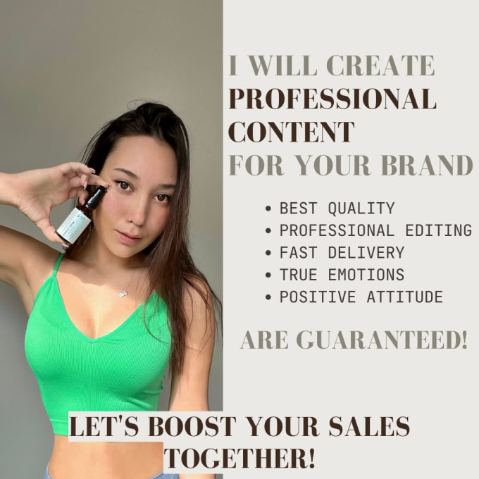 Hire a freelancer to be your brand ambassador or female model for your product