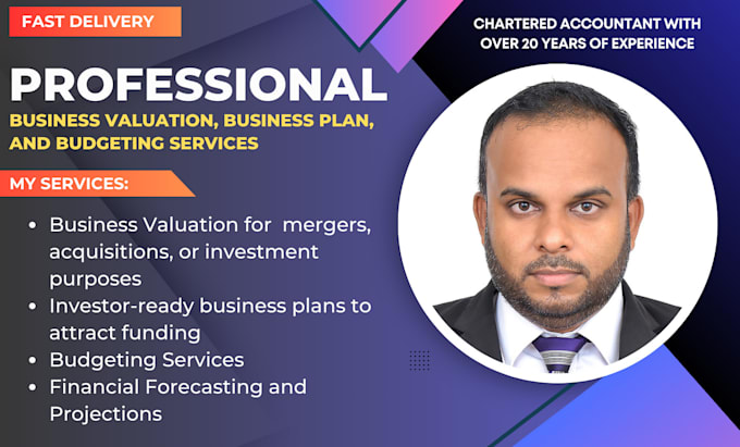 do valuation, business plans, budgeting, and forecasting
