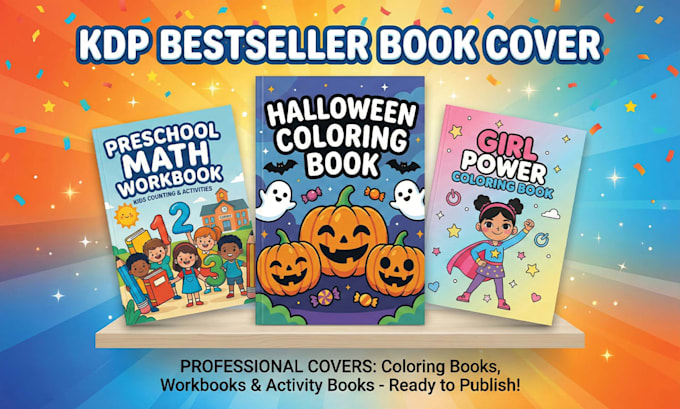 design kids activity book covers and KDP interiors that sell