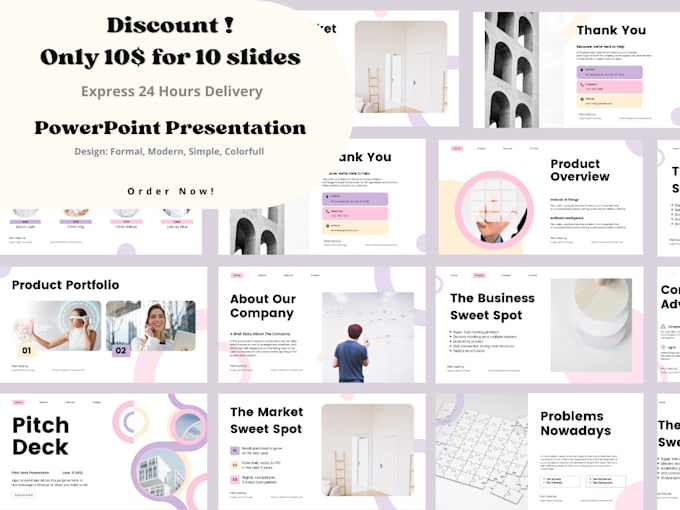 Create a modern powerpoint presentation design in canva by Its_cloudy ...