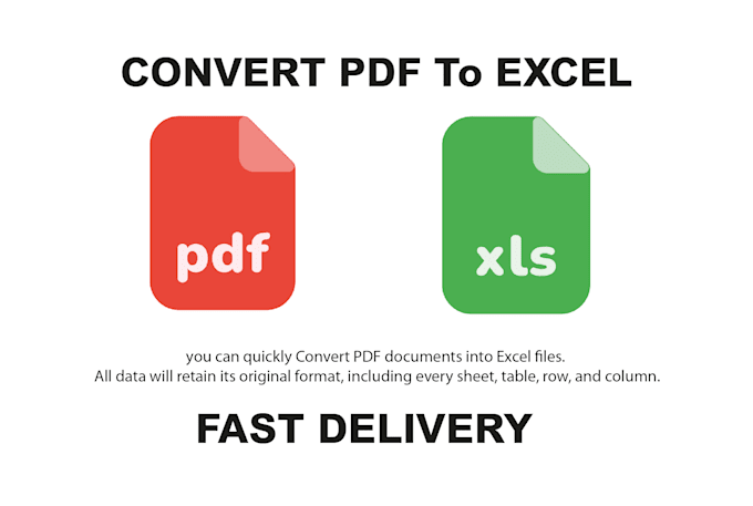 Convert your pdf to excel fast delivery by Techsef | Fiverr