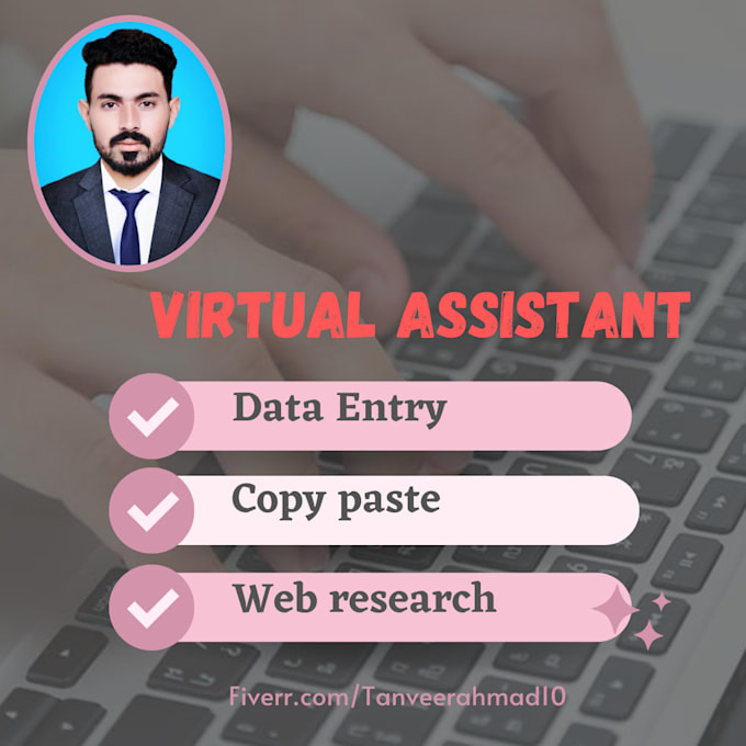 do data entry work and copy paste within 24 hours as a virtual assistant
