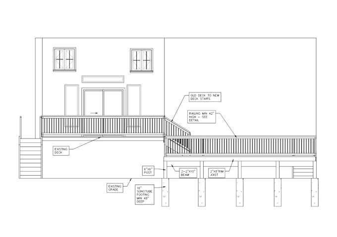 Do deck permit drawings for all your outdoor space by Mustafamurta802 ...