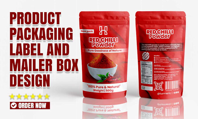 design premium product packaging label pouch for your brand