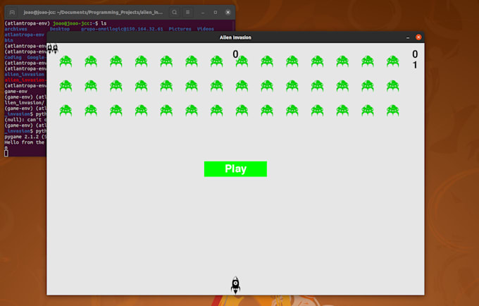 Design a simple alien invasion game by Joocosta876 | Fiverr