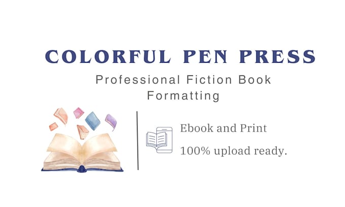 professionally format your fiction book for amazon KDP, ingramspark and print
