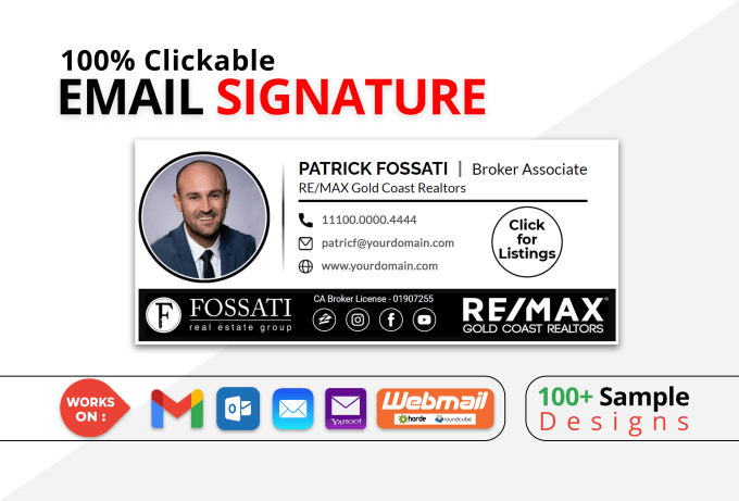 create clickable html email signature for outlook, gmail, mac