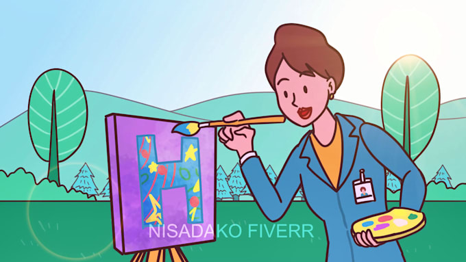 create 2d cartoon animation stickman for you